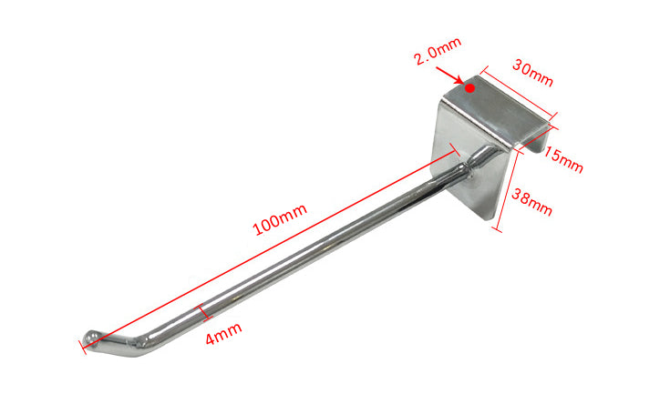 EGBXX03B 4mm wire single hook for 15mm rail