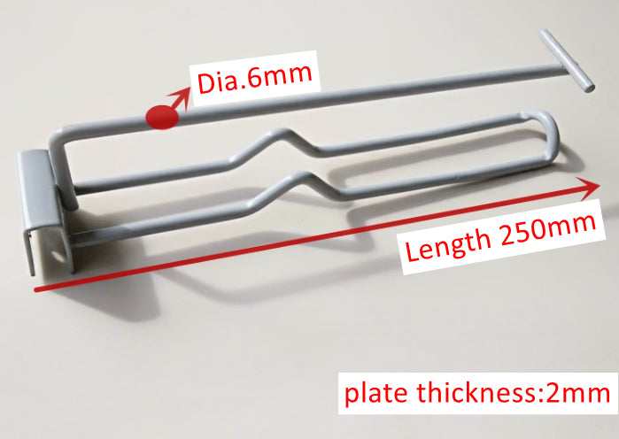 EGBXX13 double wire hook for squre tube with price holder