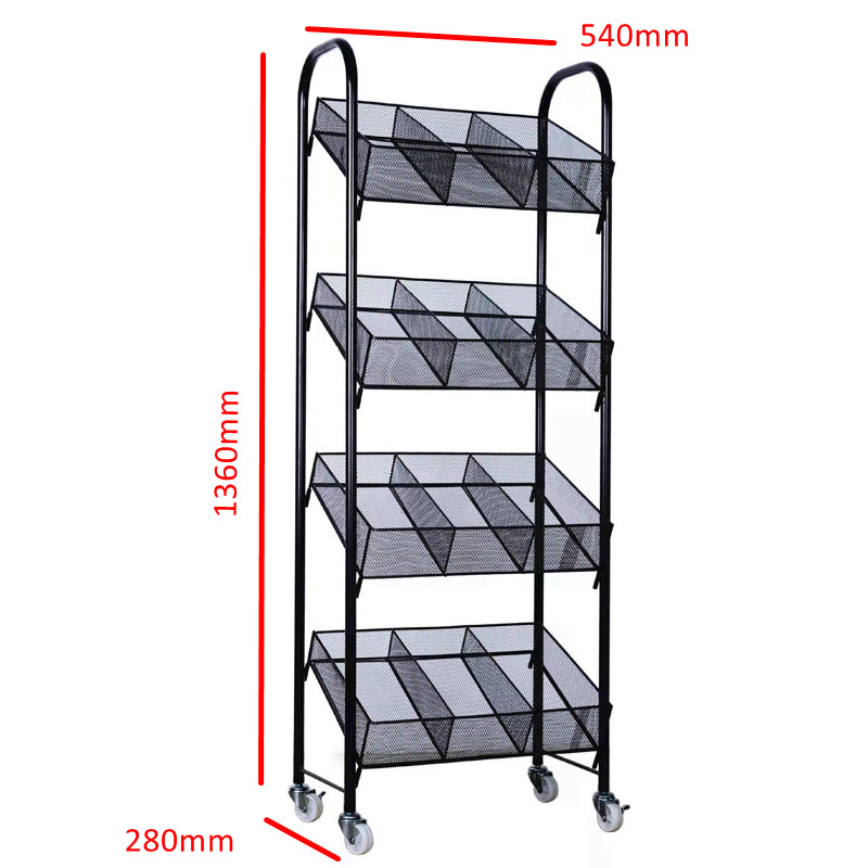 4 layer mesh display shelf EGDS07