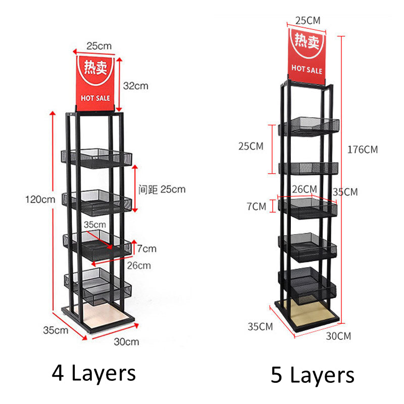 double sided cosmetic display shelf EGDS11