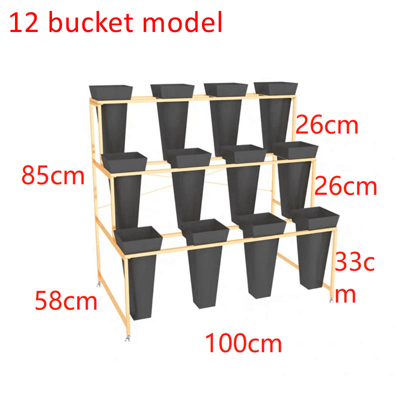 3-Layer Stepped Plastic Square Bucket Florist Shelves EGDS16