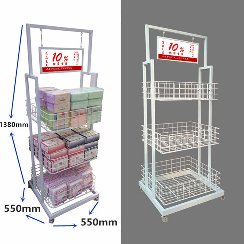 3 layer promotion display baskset shelf EGDS17