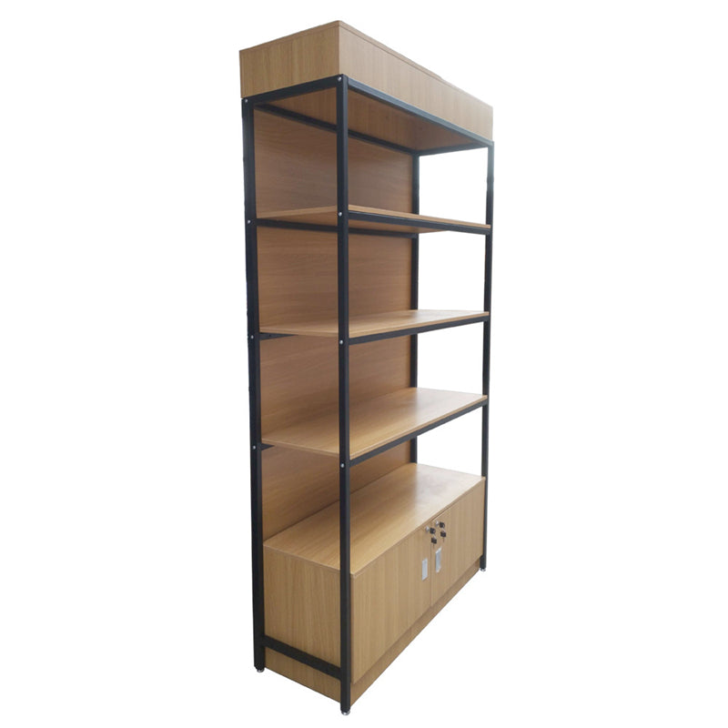 cosmetics wood and steel display shelf EGDS216