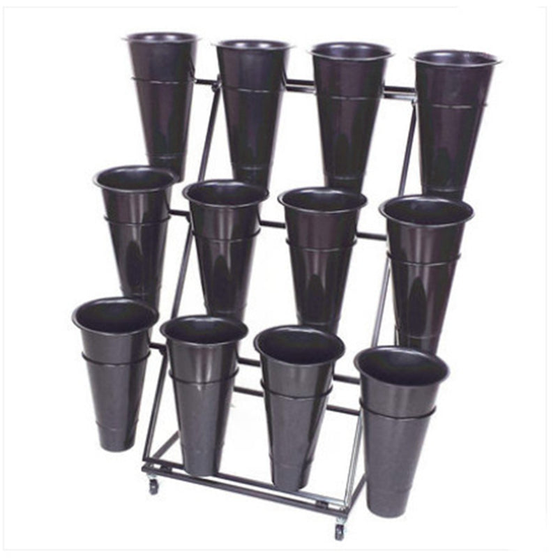 3-Layer Stepped round Bucket Florist Shelves EGDS27
