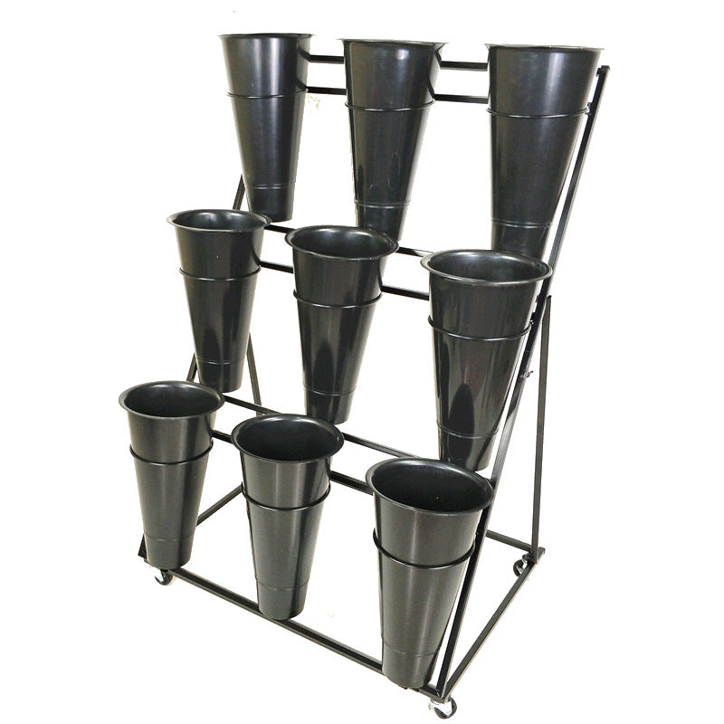 3-Layer Stepped round Bucket Florist Shelves EGDS27