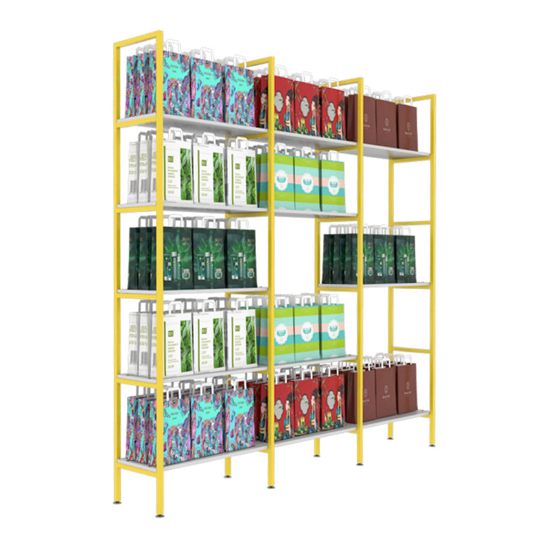 wood and steel display shelf EGDS292