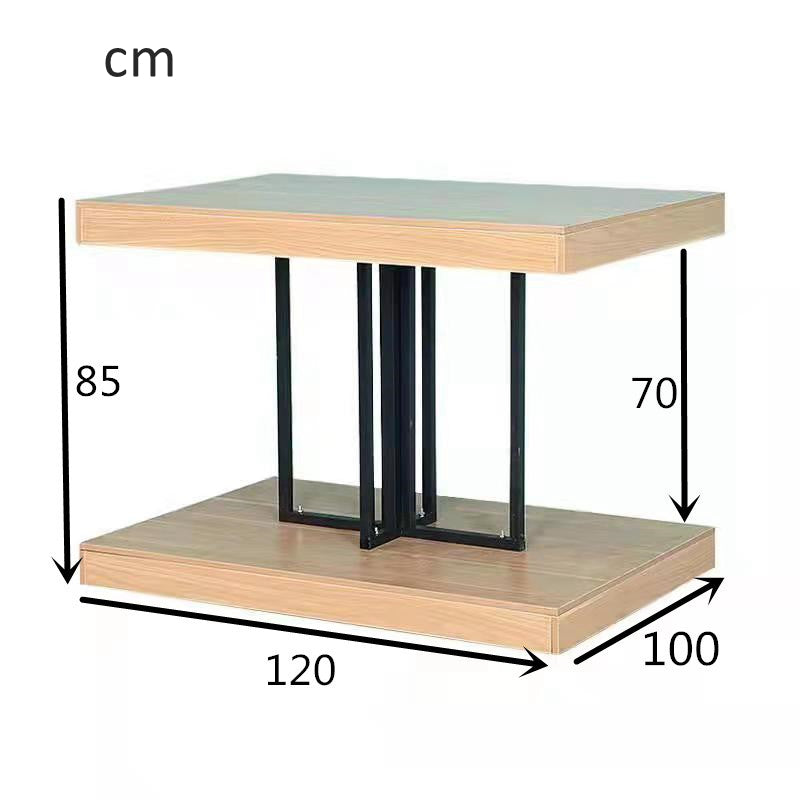 island wooden & steel display stand EGDS91