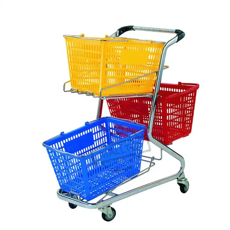 3 baskets shopping trolley EGTR04