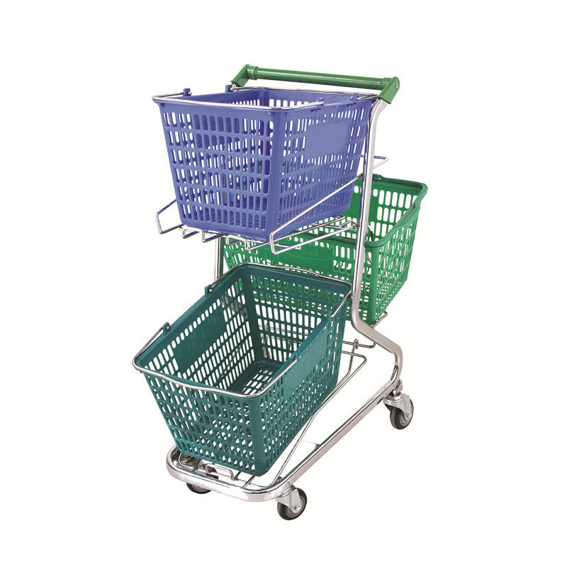 3 baskets shopping trolley EGTR04