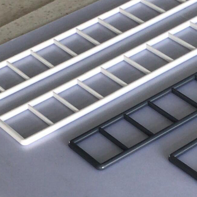 Supermarket shelf front plastic guardrail fence strip EGWBW03