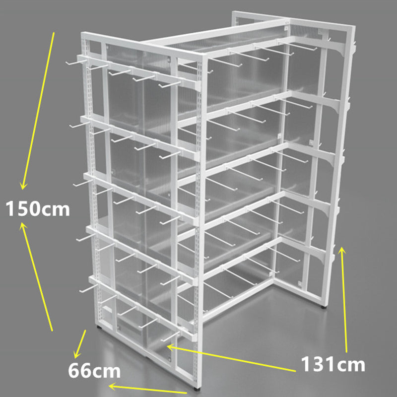 1500mm steel island rack with hooks EGWS05