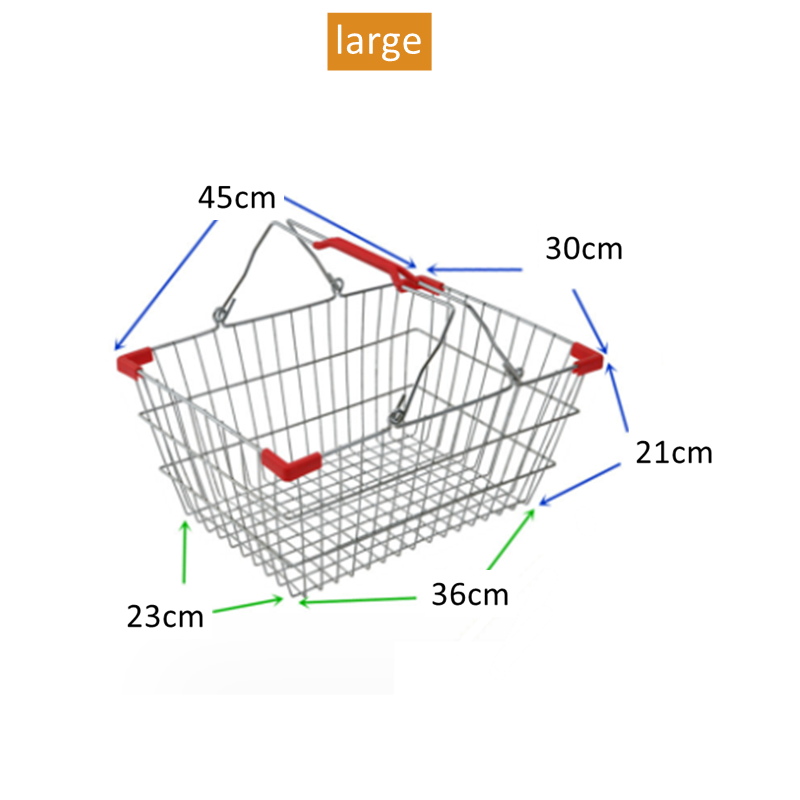 chrome 2 handle wire basket