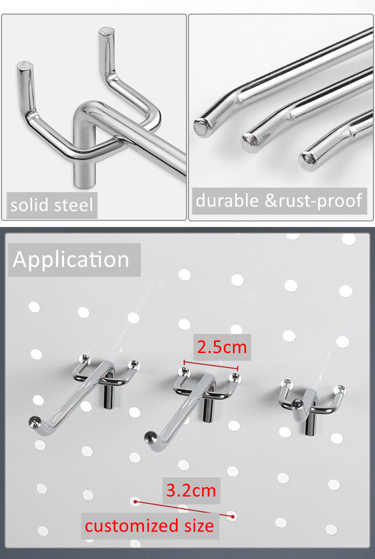 Pegboard single hook 30cm