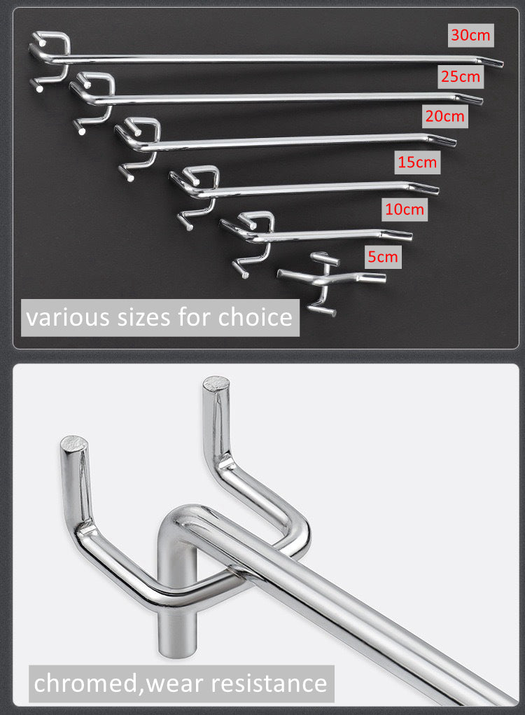 Pegboard single hook 25cm