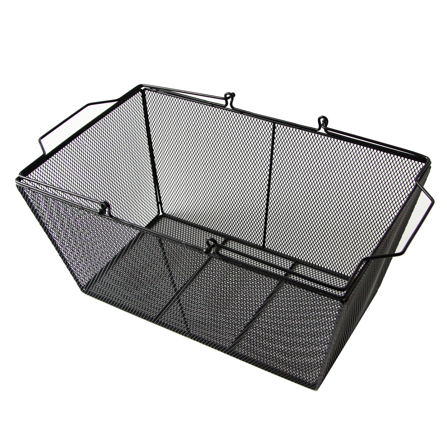 Cesta de malha preta com 2 alças