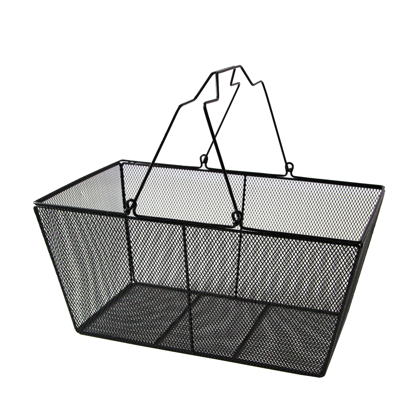 Cesta de malha preta com 2 alças