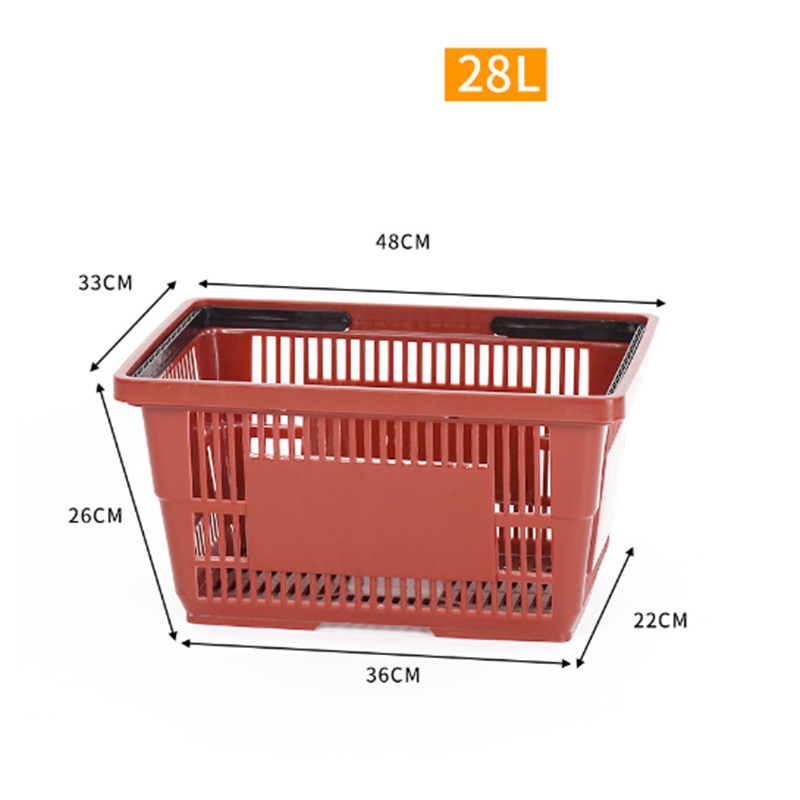 Cesto de compras com alça embutida 28L 2