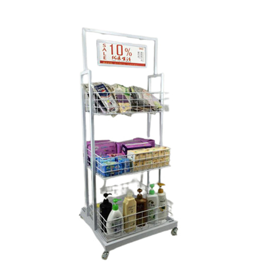 3 layer promotion display baskset shelf EGDS17