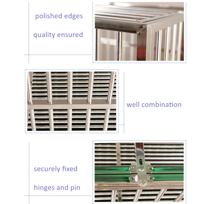stainless steel foldable dog cage EGP02