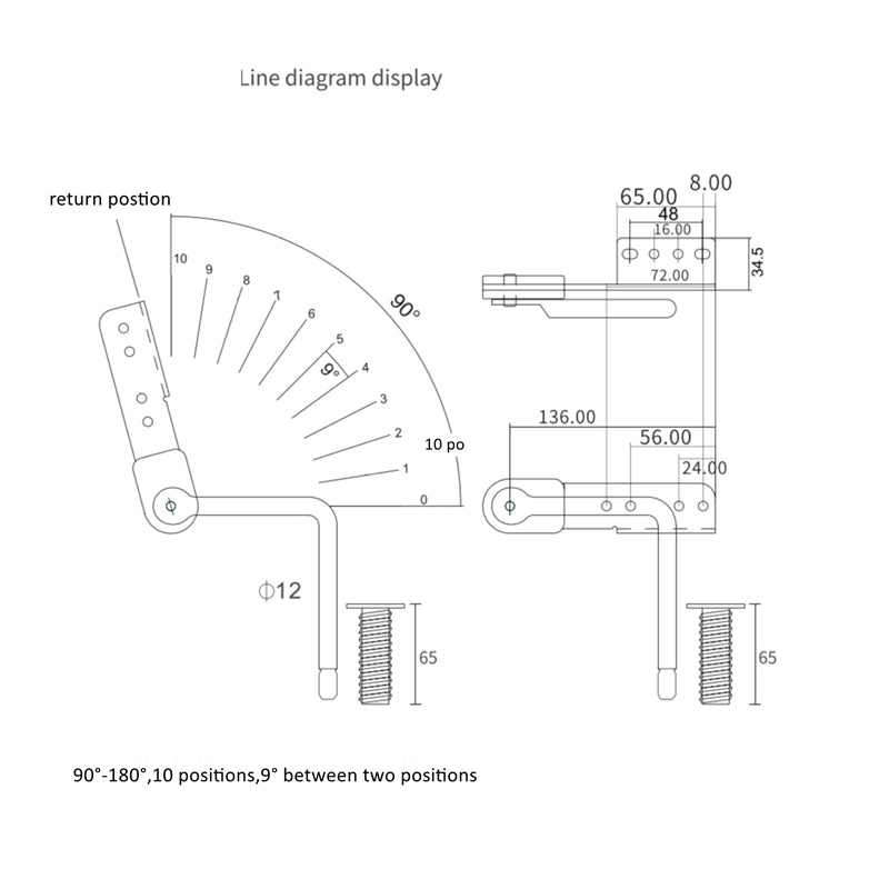 adjustable sofa headrest hinges EGWG06