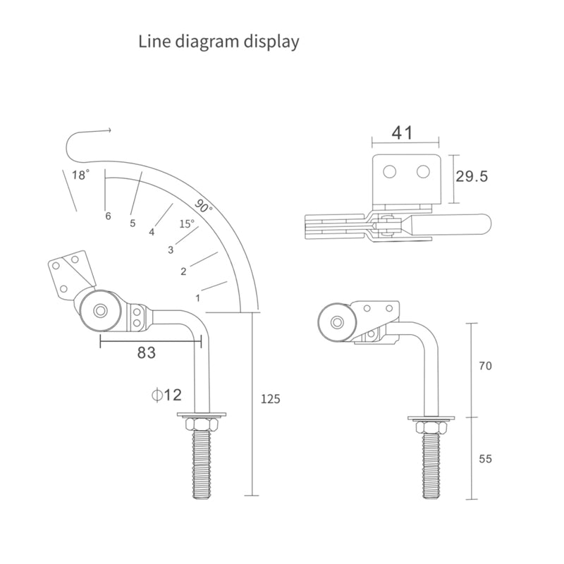 adjustable sofa headrest hinges EGWG11