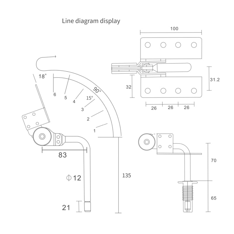 adjustable sofa headrest hinges EGWG12