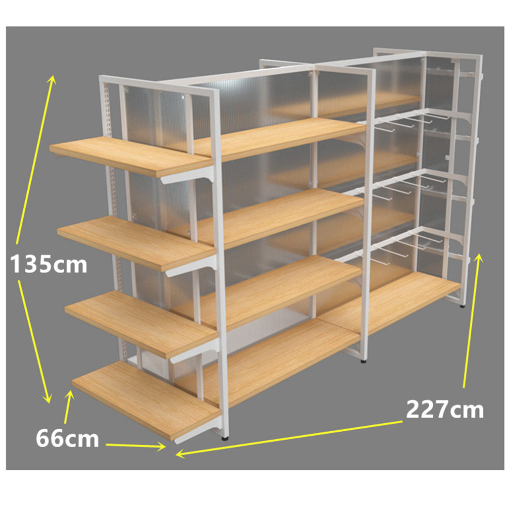 1350mm wood and steel island rack EGWS12 – EAGLE STORE FIXTURES